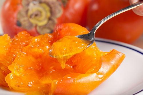 Persimmon tropical fruit pulp