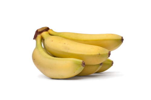 Apple Banana with white background, tropical fruit