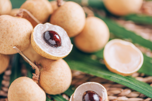 Displaying the tropical fruit longan