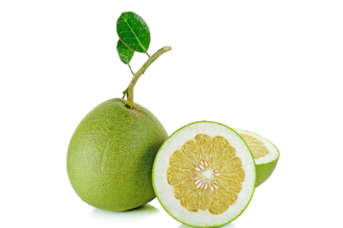 Pomelo with white background, tropical fruit