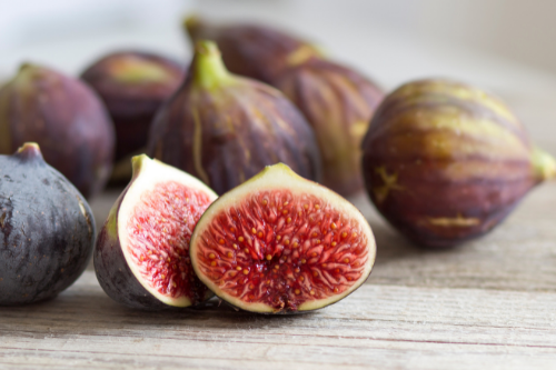 Fig fruit displaying on a table