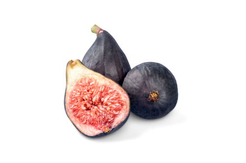 Figs with white background, tropical fruit