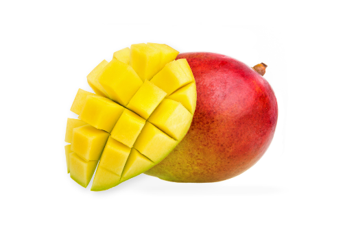 Mango with white background, tropical fruit