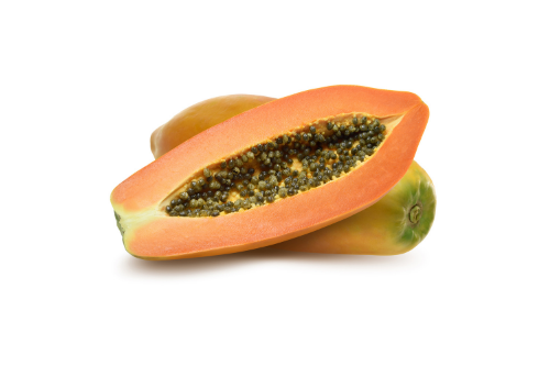 Papaya formosa fruit with white background, tropical fruit